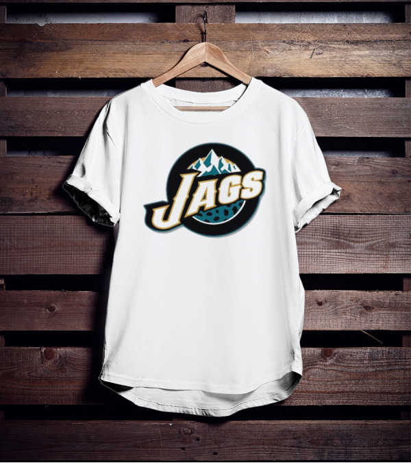 NFL NBA Jacksonville Jaguars Utah Jazz Logo Mashup Jags T-Shirt