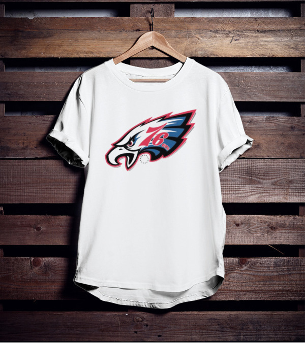 Philadelphia Eagles 76ers Logo Mashup NFL X NBA Collaboration T-Shirt