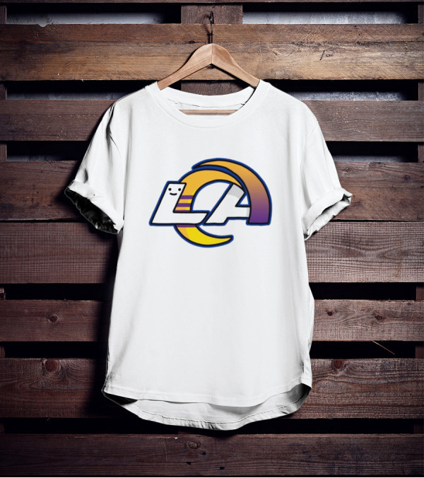 NFL NBA Los Angeles Rams Lakers Logo Mashup T-Shirt