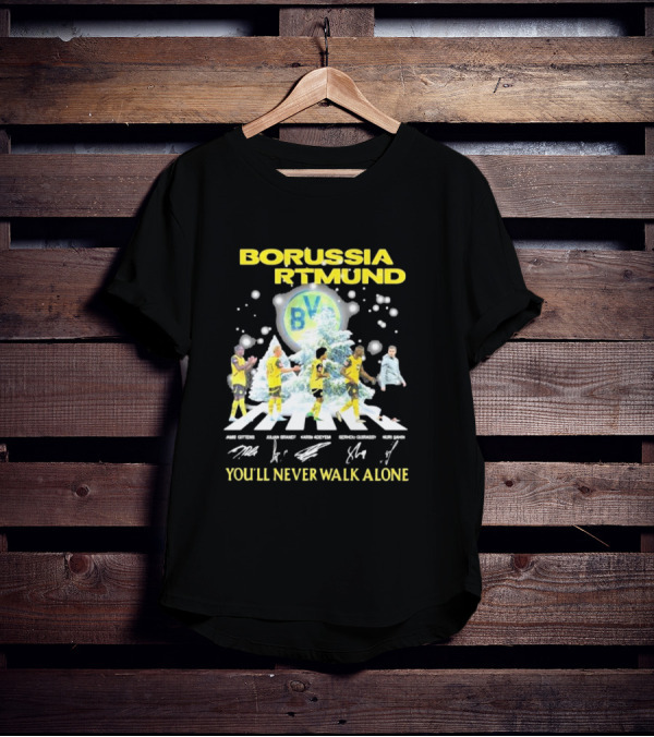 Borussia Dortmund BV Celebrate Christmas Signatures You'll Never Walk Alone T-Shirt