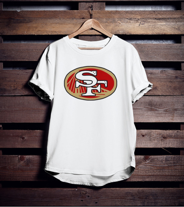 NFL X NBA San Francisco 49ers Warriors Logo Mash Combine T-Shirt