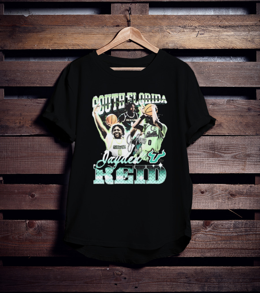 South Florida Jayden Reid #0 Bulls Basketball Signature T-Shirt
