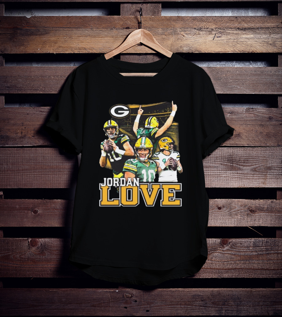 Jordan Love Green Bay Packers Player NFL Iconic Moments T-Shirt