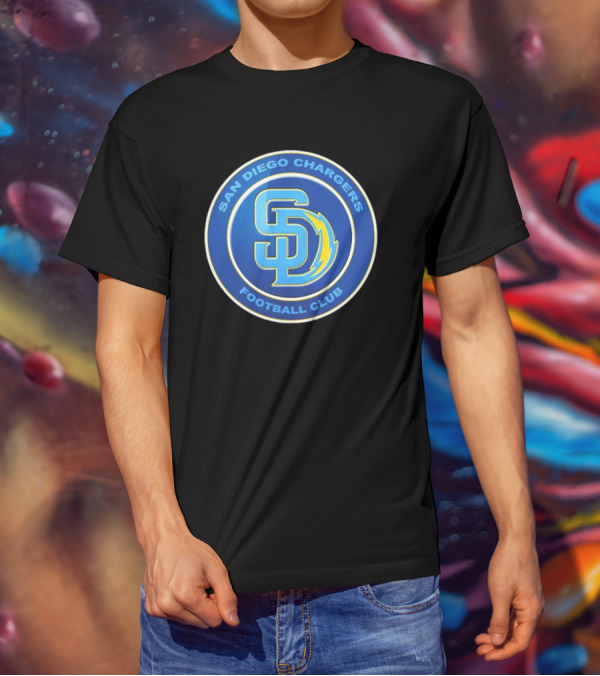 San Diego Chargers Football Club SD Logo Mashup T-Shirt
