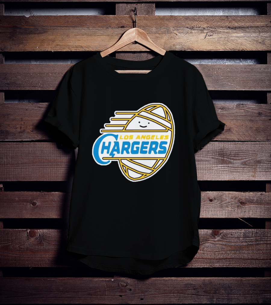 Los Angeles Chargers NFL Logo Mashup Combined With Minimalist T-Shirt