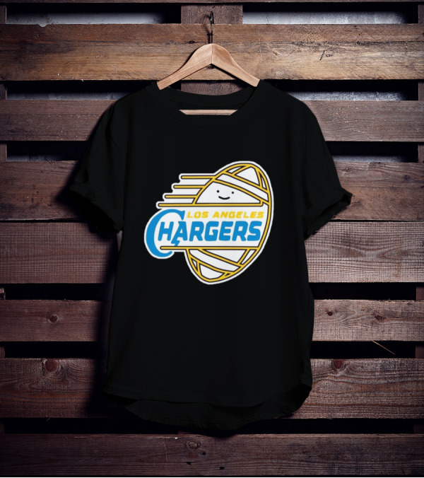 Los Angeles Chargers NFL Logo Mashup Combined With Minimalist T-Shirt