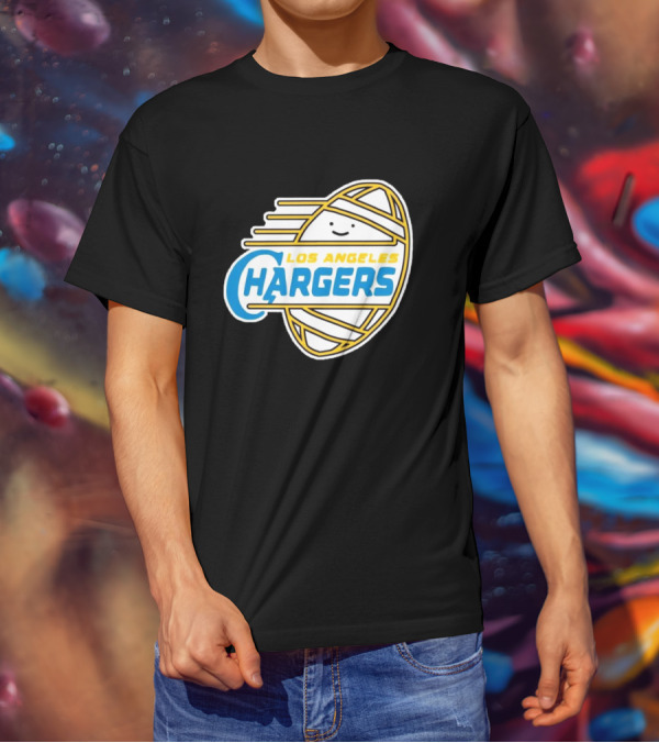 Los Angeles Chargers NFL Logo Mashup Combined With Minimalist T-Shirt