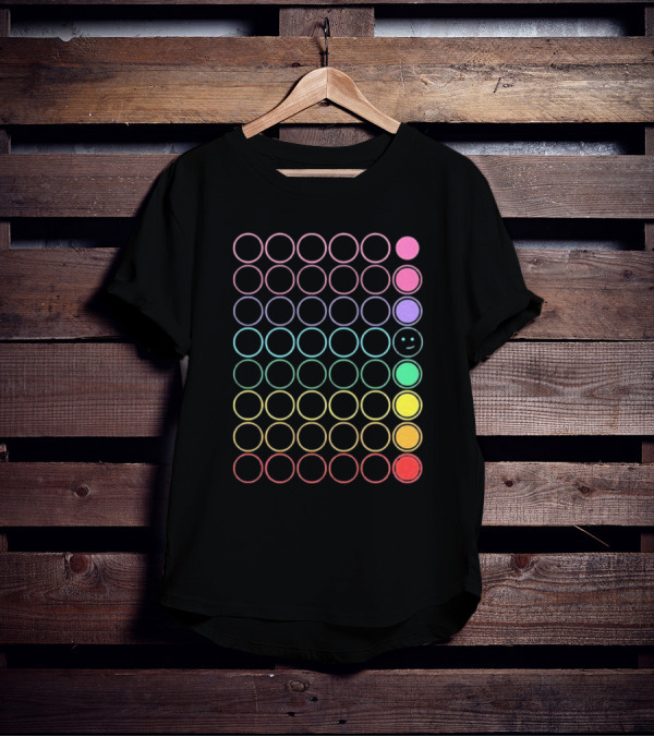 Kinda Funny Pride Rainbow Circles With Smiley T-Shirt