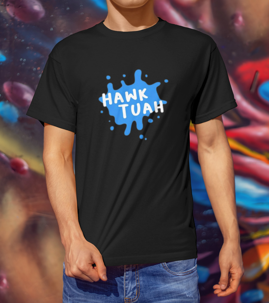 Hawk Tuah Donut Operator Silly Geese Splatter T-Shirt