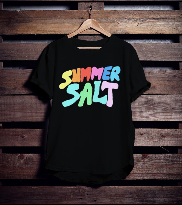 Summer Salt Colorful Rainbow Typography T-Shirt