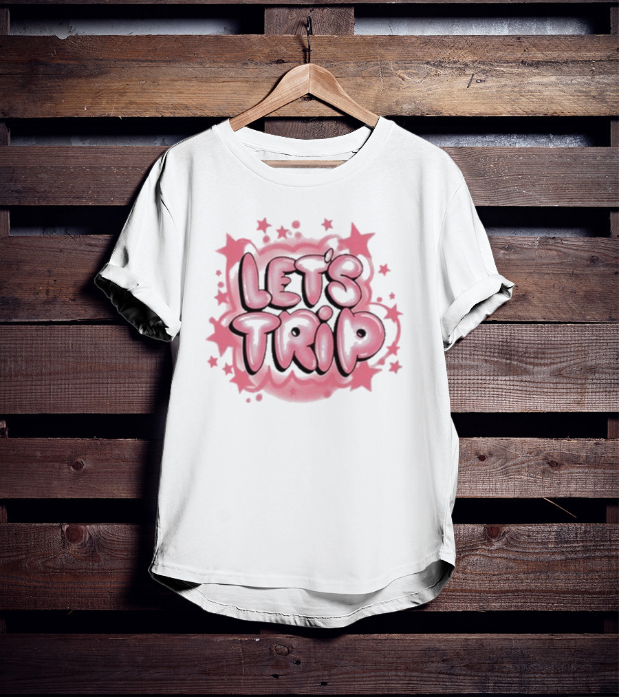 Let's Trip Airbrush Pink Starburst T-Shirt