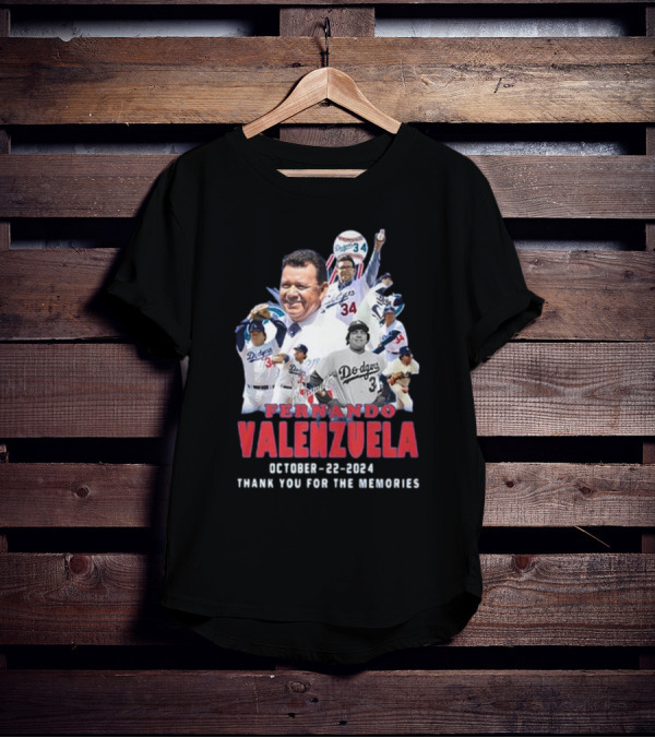 Fernando Valenzuela Los Angeles Dodgers Thank You For The Memories October 22 T-Shirt