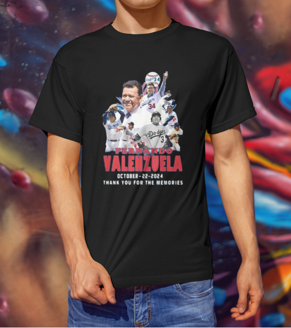 Fernando Valenzuela Los Angeles Dodgers Thank You For The Memories October 22 T-Shirt