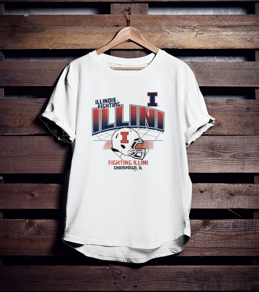 Illinois Fighting Illini Football Helmet Champaign IL T-Shirt