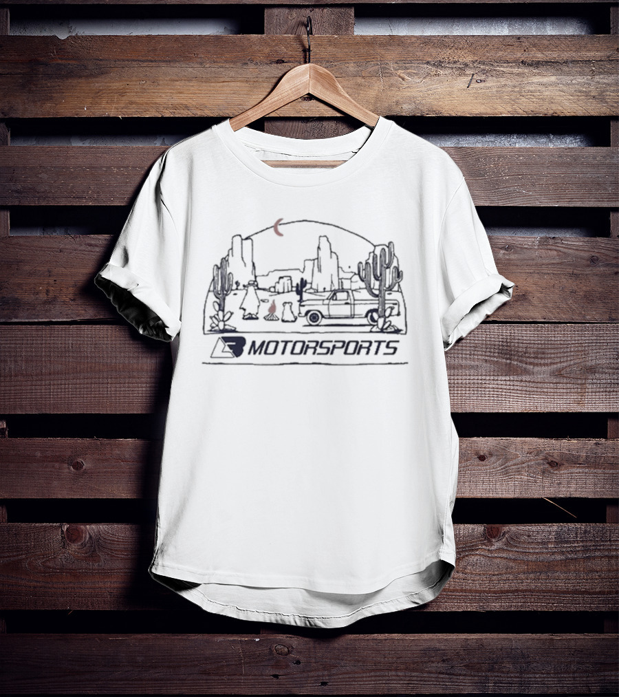 Lb Motorsports Ghost Limited Desert Scene With Cactus And Classic Car T-Shirt