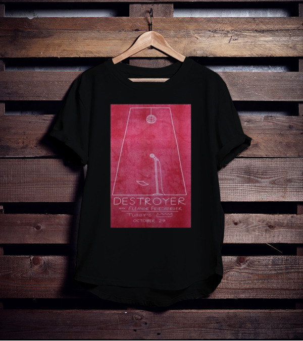 Destroyer With Eleanor Friedberger At Tubby’s October 27 Kingston NY T-Shirt
