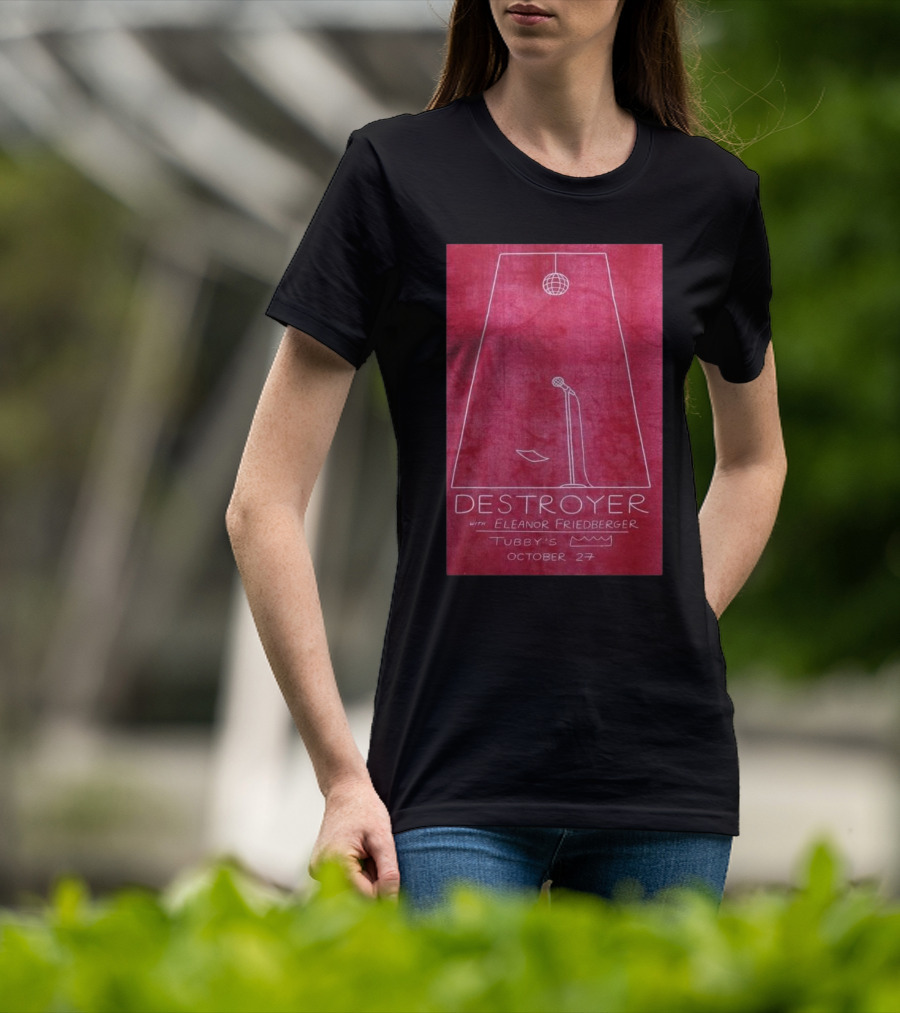 Destroyer With Eleanor Friedberger At Tubby’s October 27 Kingston NY T-Shirt