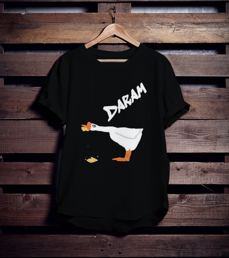 Goose Snack Humor Daram Goose Eating Cookie T-Shirt