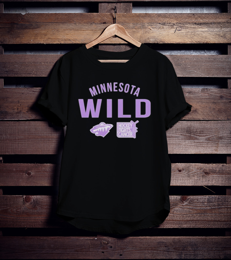 Minnesota Wild Hockey Fights Cancer T-Shirt