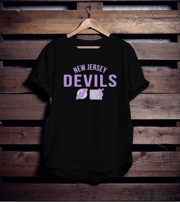 New Jersey Devils Hockey Fights Cancer T-Shirt