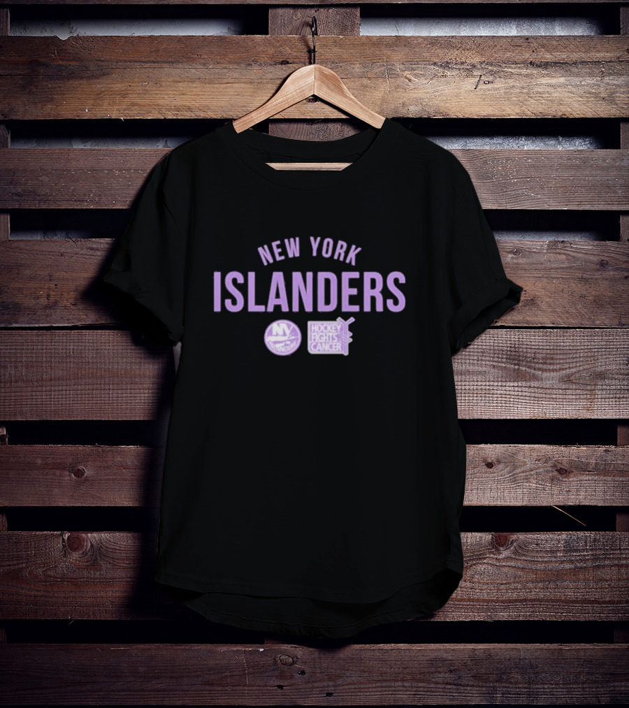 New York Islanders Hockey Fights Cancer Purple T-Shirt
