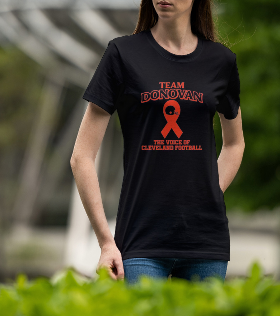 Team Donovan Cleveland Football Voice Helmet T-Shirt