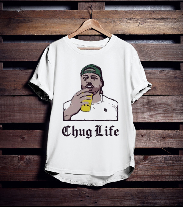 Campeche Collective Chug Life David Bakhtiari FootballPlayer With Yellow Cup T-Shirt