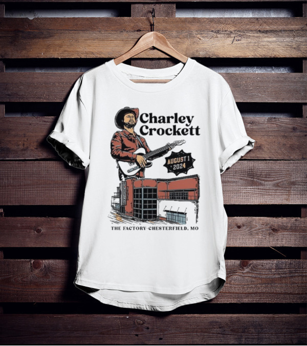 Charley Crockett Live At The Factory Chesterfield Missouri August 1 T-Shirt
