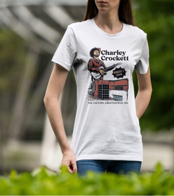 Charley Crockett Live At The Factory Chesterfield Missouri August 1 T-Shirt