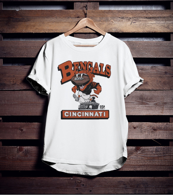 Cincinnati Bengals Mascot Jumping Over Stadium T-Shirt
