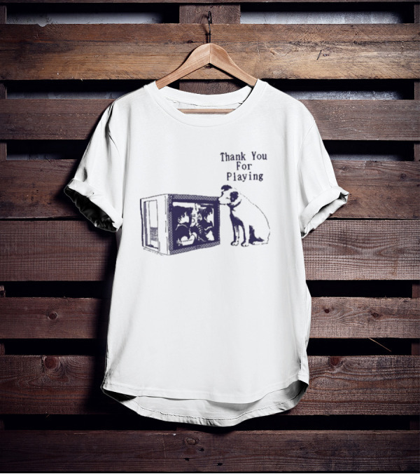 Thank You For Playing Dog Watching TV Nostalgia T-Shirt