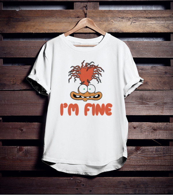 Mel Mitchell Inside Out 2 Character Anxiety I'm Fine Rugrats Mashup T-Shirt