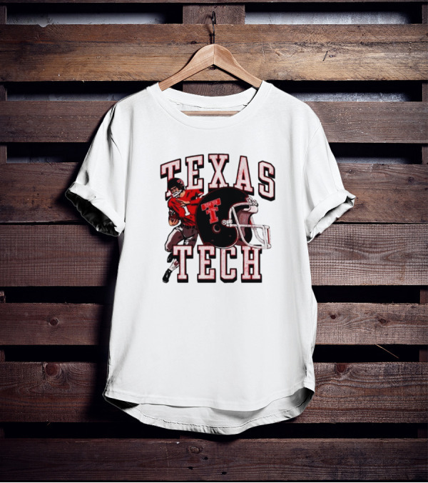 Texas Tech Red Raiders Football Player And Helmet T-Shirt