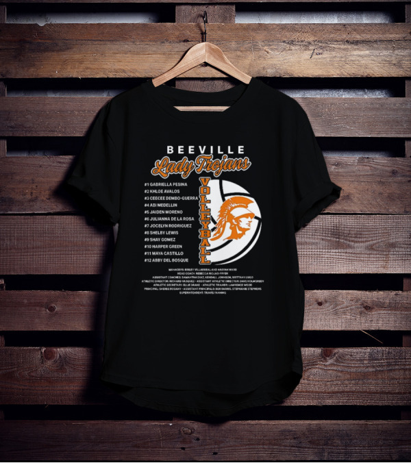 Beeville Lady Trojans Volleyball Team Roster And Iconic Trojan T-Shirt