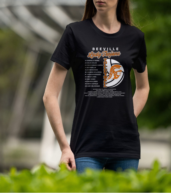 Beeville Lady Trojans Volleyball Team Roster And Iconic Trojan T-Shirt