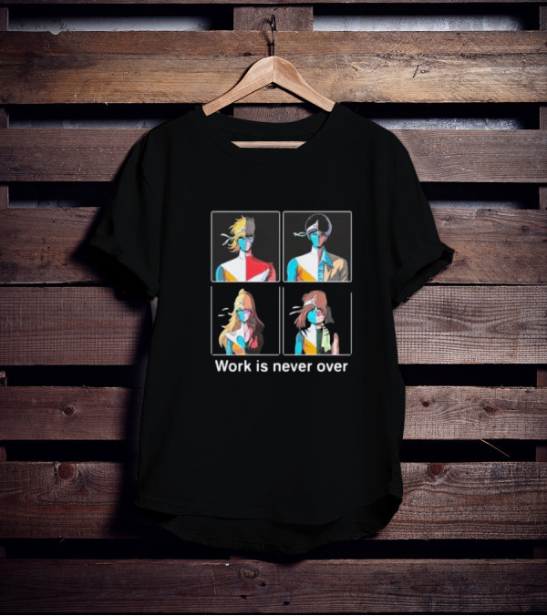 Crescendolls Work Is Never Over Daft Punk Anime Style Portraits T-Shirt