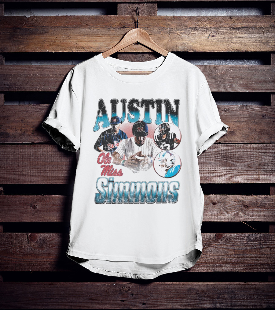 Austin Simmons Ole Miss Rebels Vintage 90s Sports T-Shirt