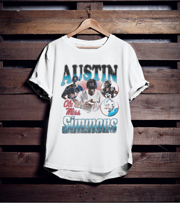 Austin Simmons Ole Miss Rebels Vintage 90s Sports T-Shirt