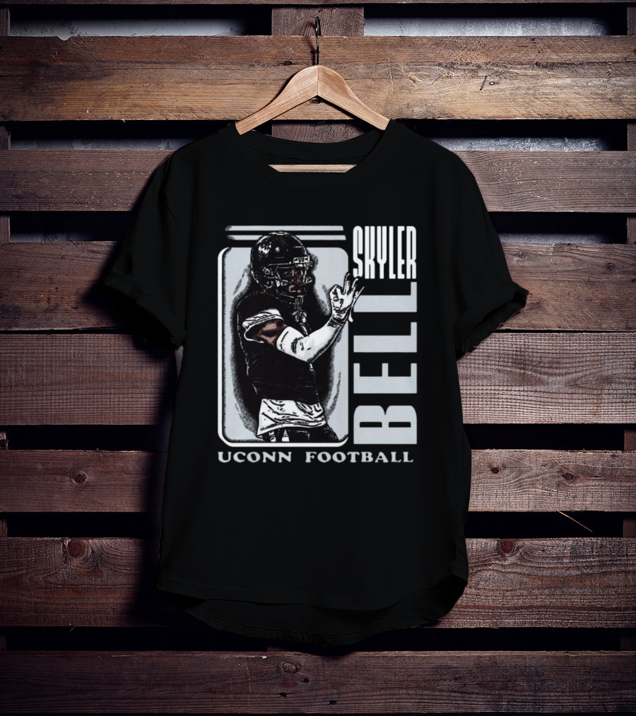 Skyler Bell Uconn Football Player Action Pose T-Shirt