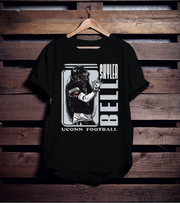 Skyler Bell Uconn Football Player Action Pose T-Shirt