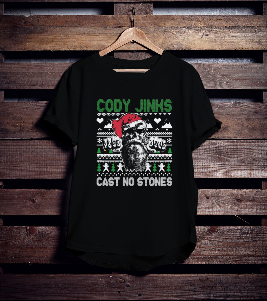Cody Jinks Cast No Stones Santa Skull Ugly Christmas Sweater T-Shirt