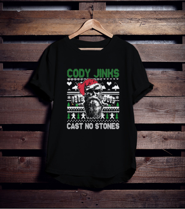 Cody Jinks Cast No Stones Santa Skull Ugly Christmas Sweater T-Shirt