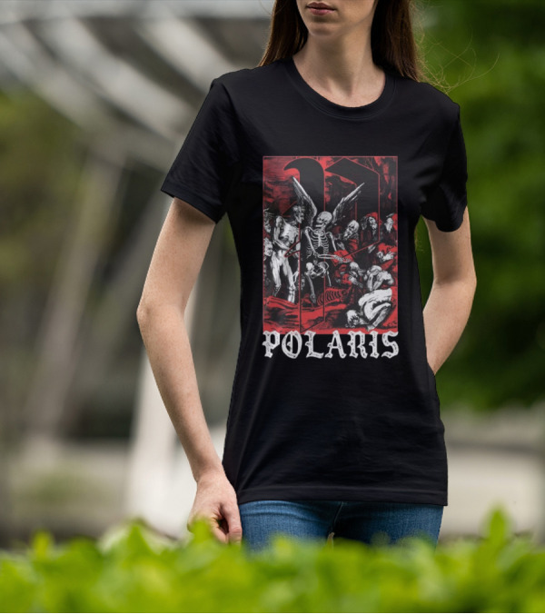 Polaris P Gothic Skeleton And Angels Art Down Right Merch T-Shirt