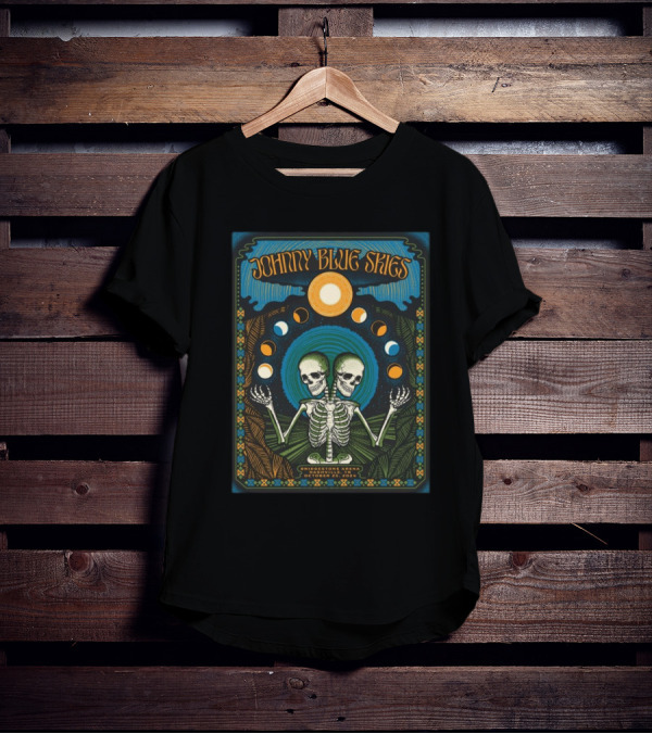 Johnny Blue Skies Sturgill Simpson Bridgestone Arena October Nashville 24 Status Serigraph T-Shirt