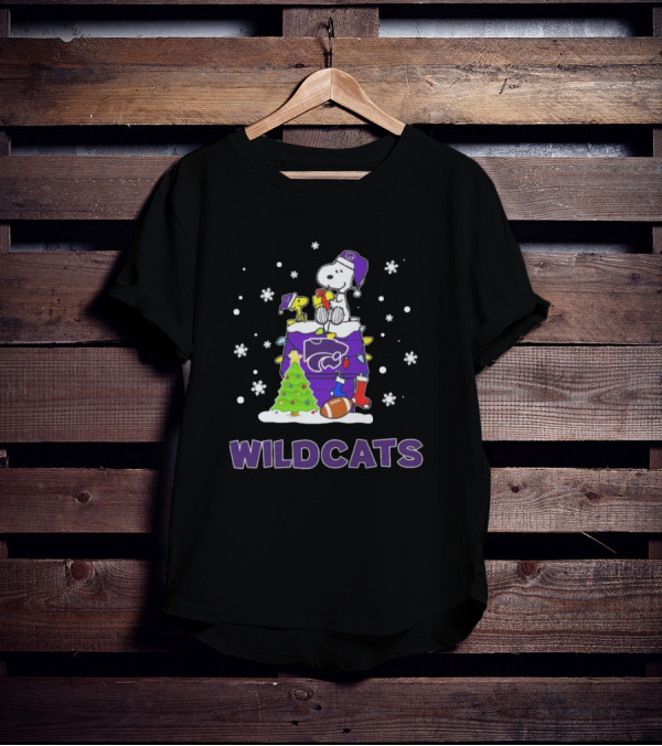 Kansas State Wildcats Snoopy Peanuts Christmas Wildcats T-Shirt
