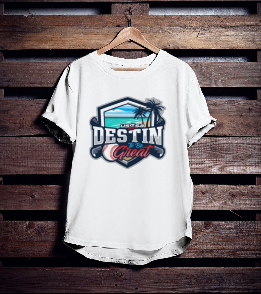 USSSA Destin To Be Great Baseball Event With Beach And Palm Trees November 16-17 T-Shirt