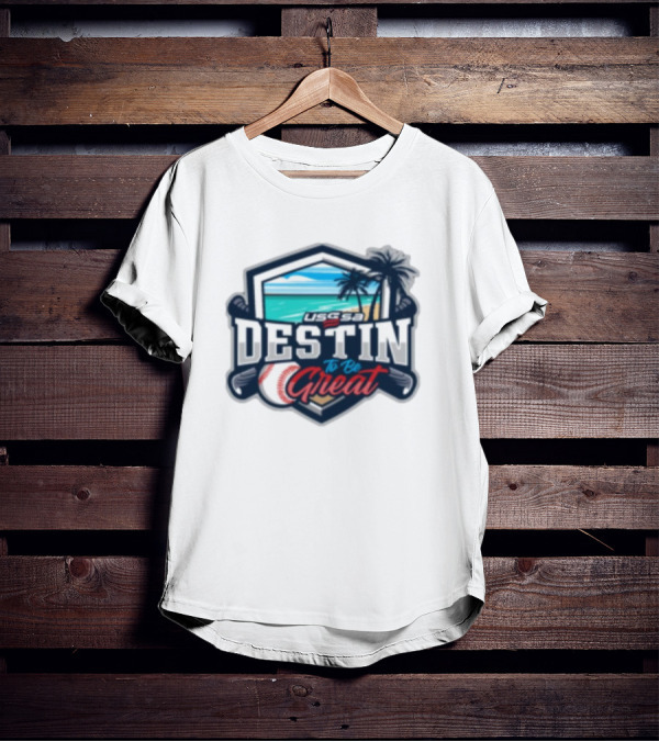 USSSA Destin To Be Great Baseball Event With Beach And Palm Trees November 16-17 T-Shirt