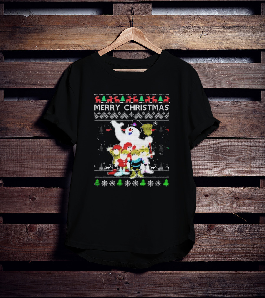 Merry Christmas Ugly Movie Cartoon Frosty The Snowman T-Shirt