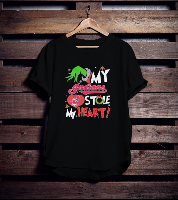 My Indians Stole My Heart Grinch Hand T-Shirt