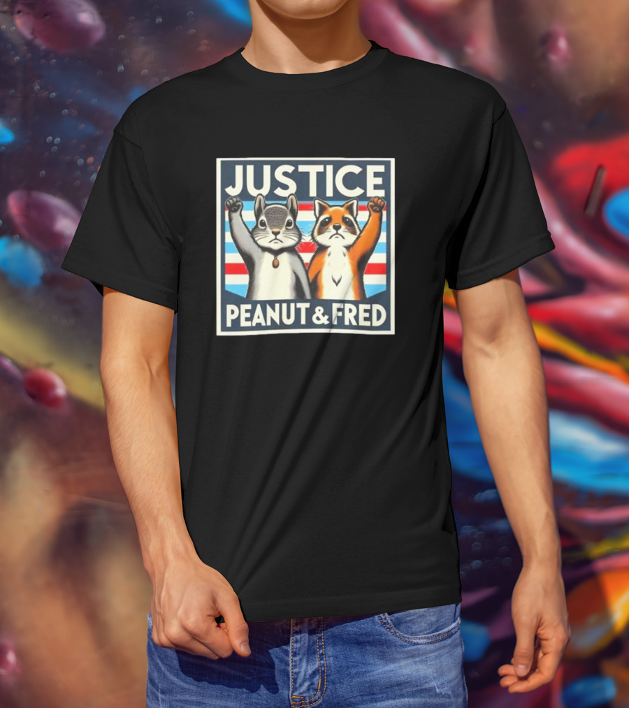 Justice Peanut Fred Squirrel Cat Campaign T-Shirt